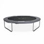 Voir la diapositive 2 : SWEEEK Trampoline rond Ø 250cm gris avec son filet de protection - Pluton - Trampoline de jardin 2.5m| Qualité PRO. | Normes EU.