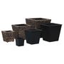 Voir la diapositive 4 : VIDAXL Lits sureleves 3 pcs Jacinthe d'eau Marron