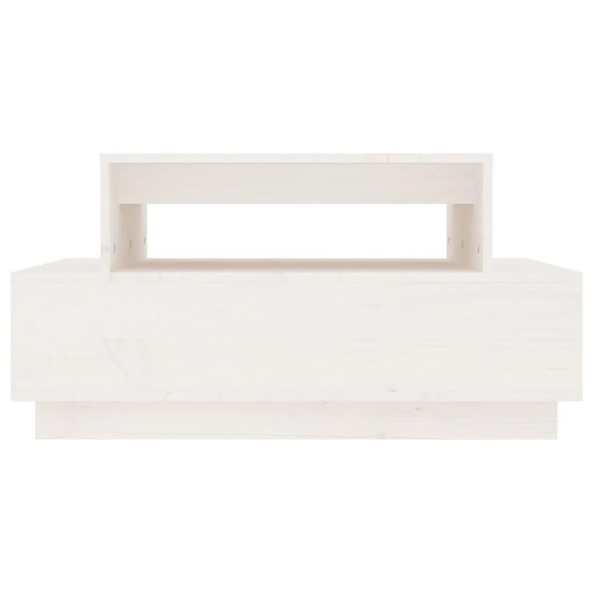 VIDAXL Table basse Blanc 80x55x40,5 cm Bois massif de pin