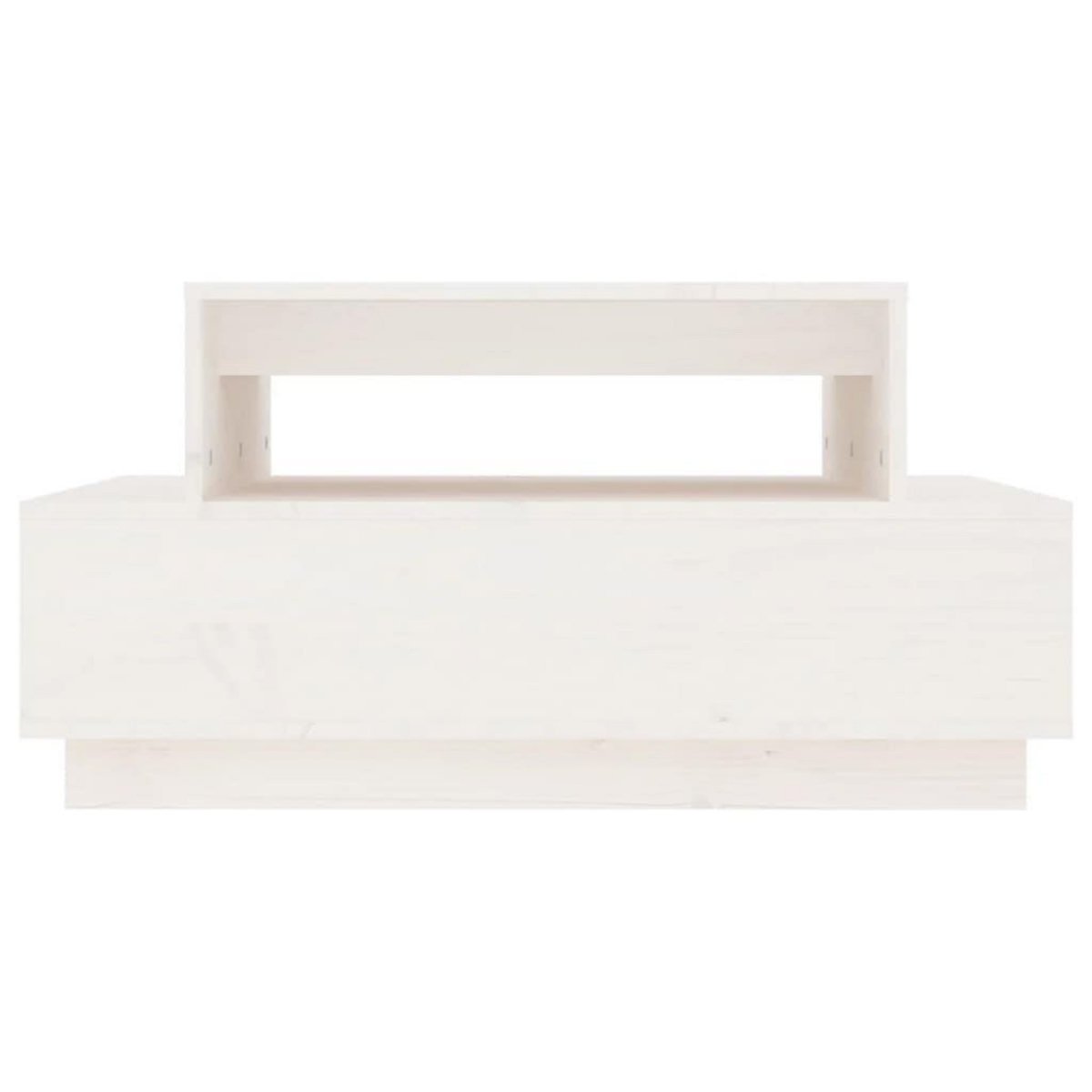 VIDAXL Table basse Blanc 80x55x40,5 cm Bois massif de pin