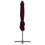 Voir la diapositive 4 : VIDAXL Parasol de jardin en porte-a-faux mat en acier rouge bordeaux