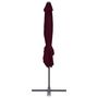 Voir la diapositive 4 : VIDAXL Parasol de jardin en porte-a-faux mat en acier rouge bordeaux