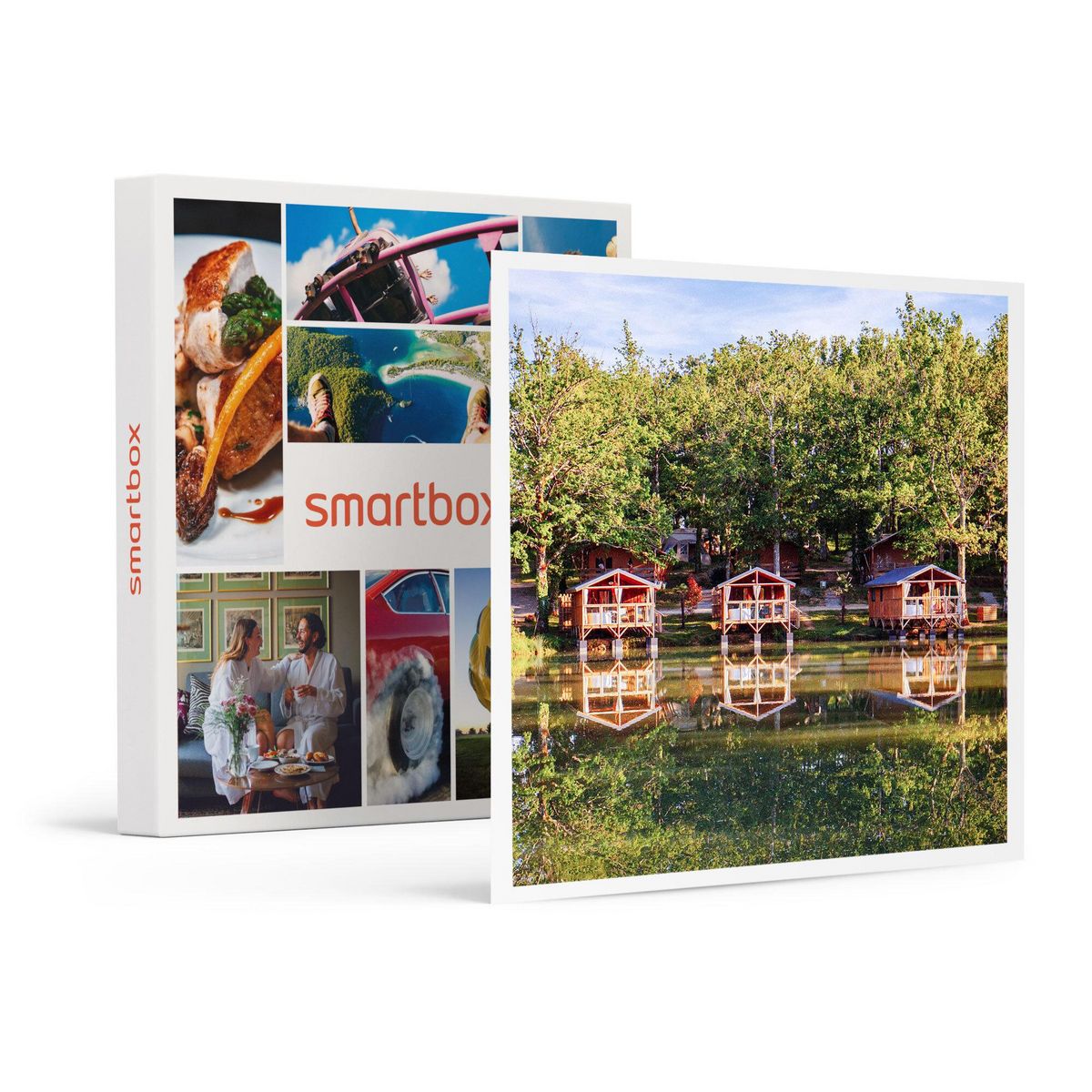 Smartbox Échappée insolite : 2 jours en cabane vue lac avec bain bouillonnant privatif près de Toulouse - Coffret Cadeau Séjour