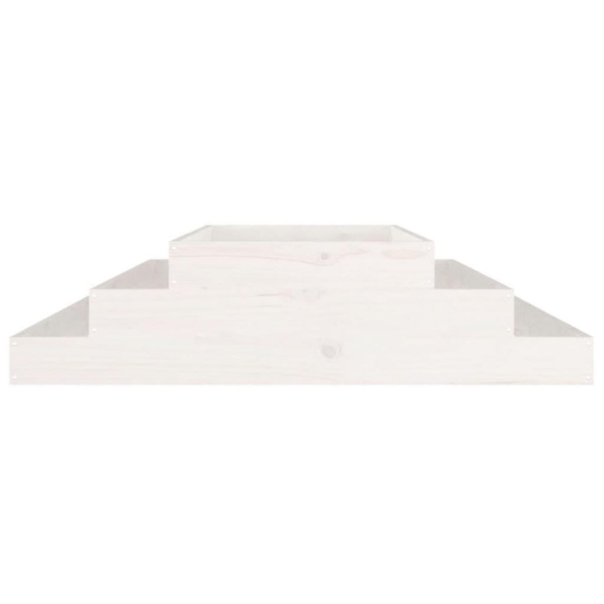 VIDAXL Jardiniere Blanc 110x110x27 cm Bois massif de pin