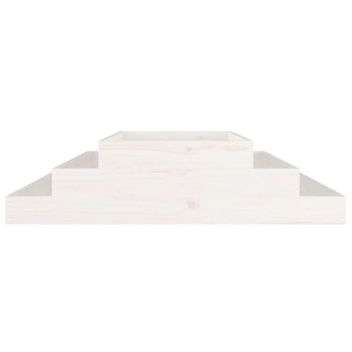 VIDAXL Jardiniere Blanc 110x110x27 cm Bois massif de pin
