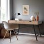 Voir la diapositive 4 : Bureau droit 2 tiroirs L100cm BROOKLINE