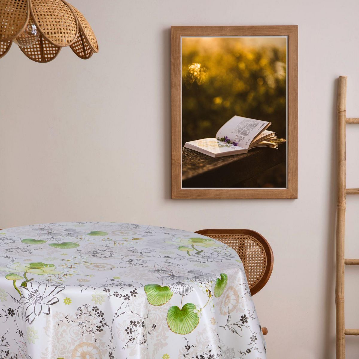 HABITABLE Nappe en toile cirée ronde PALACIA - Diam. 135 cm