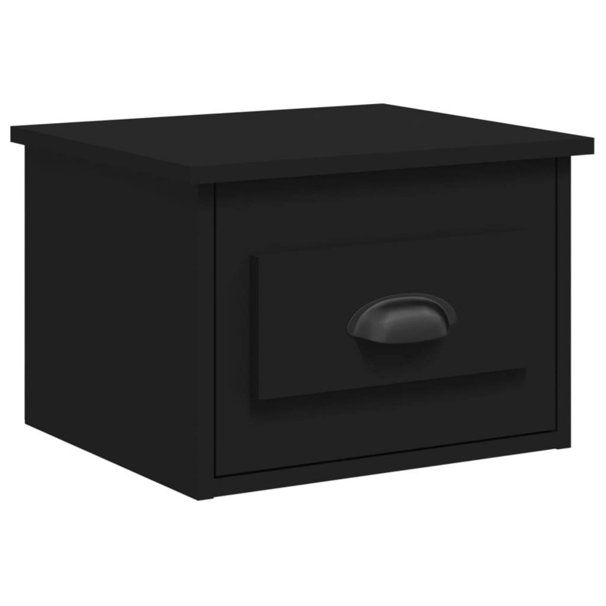 VIDAXL Tables de chevet murales 2 pcs noir 41,5x36x28 cm