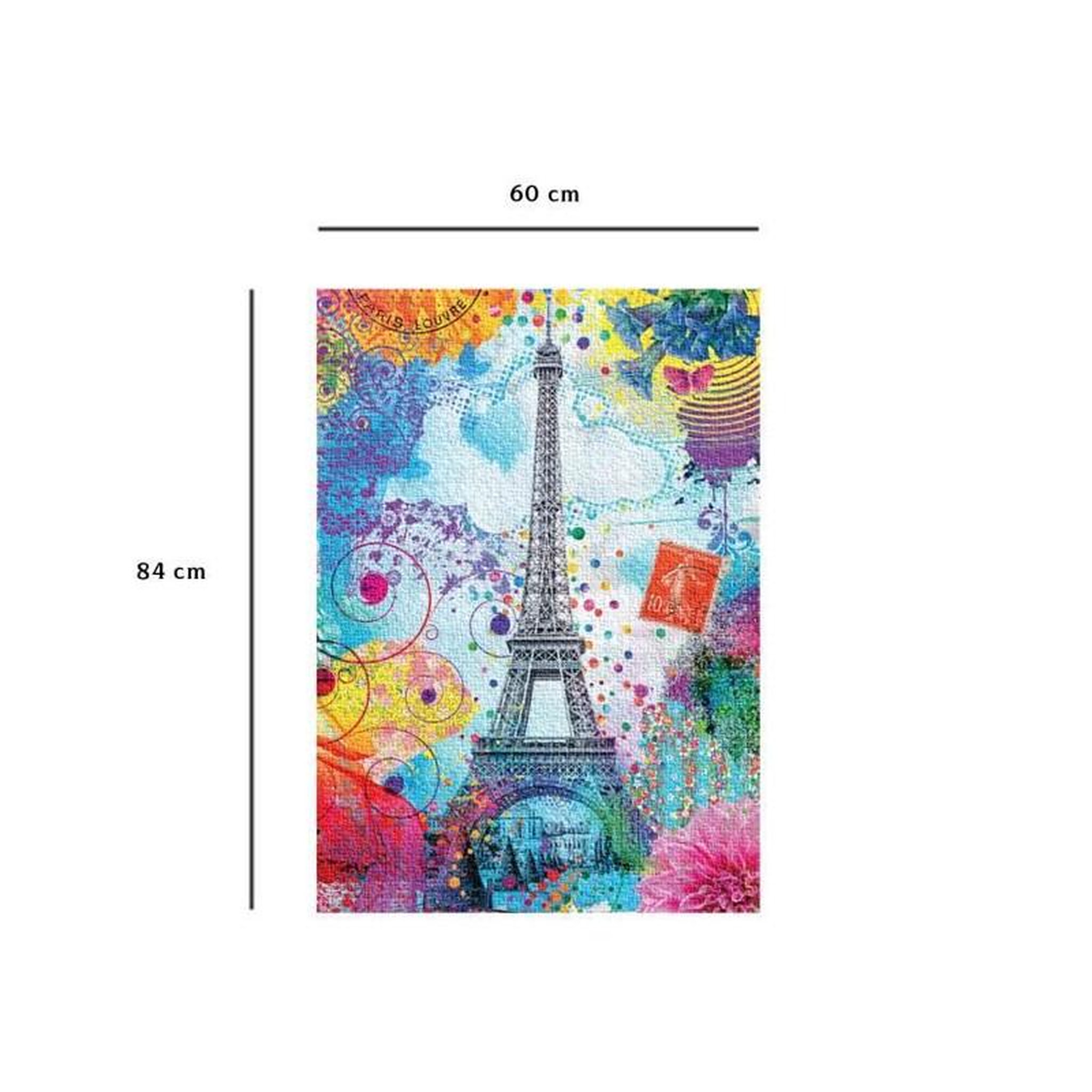 Voir la diapositive 4 : Nathan Puzzle 1500 pièces Tour Eiffel multicolore – Puzzle adolescents et adultes dès 14 ans – Haute qualité – Nathan – 1200