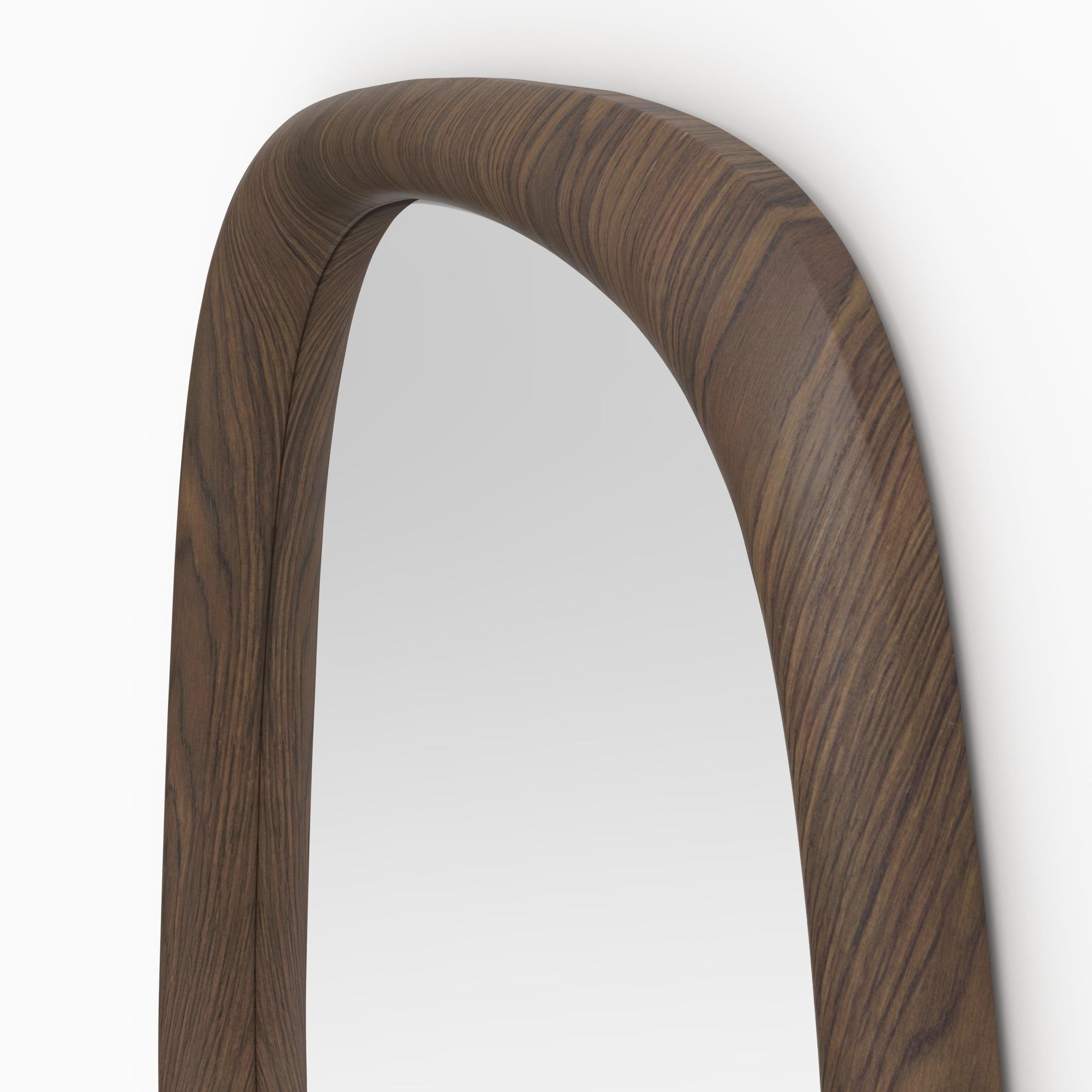 Voir la diapositive 6 : MAISON PAVANE Miroir carré en placage noyer, 90 x 90 cm-yoko