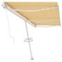 Voir la diapositive 2 : VIDAXL Auvent manuel retractable sur pied 600x300 cm Jaune/Blanc