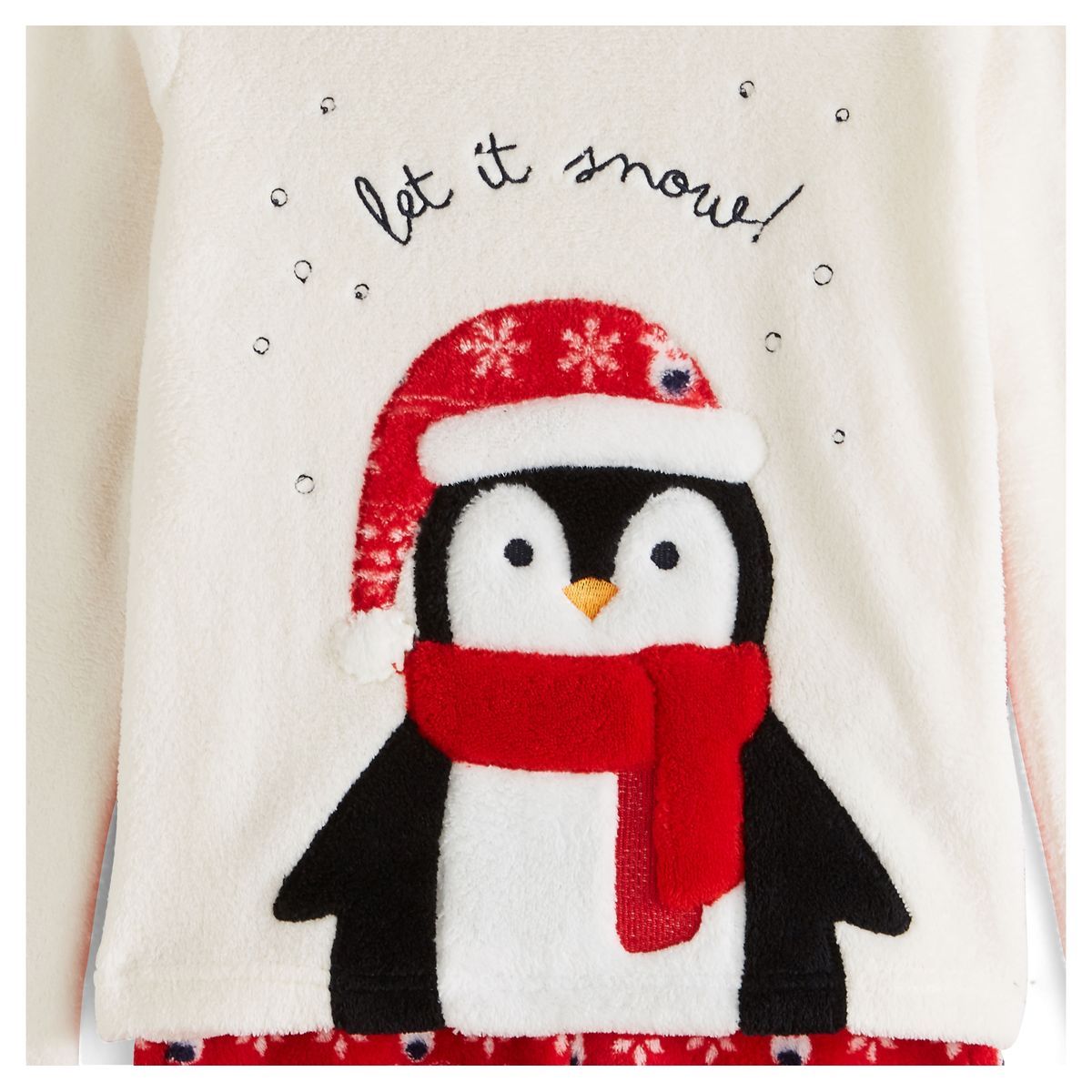 IN EXTENSO Ensemble pyjama peluche pingouin noël fille