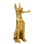 Paris Prix Vide-Poche Statue Chien  Muscle  74cm Or
