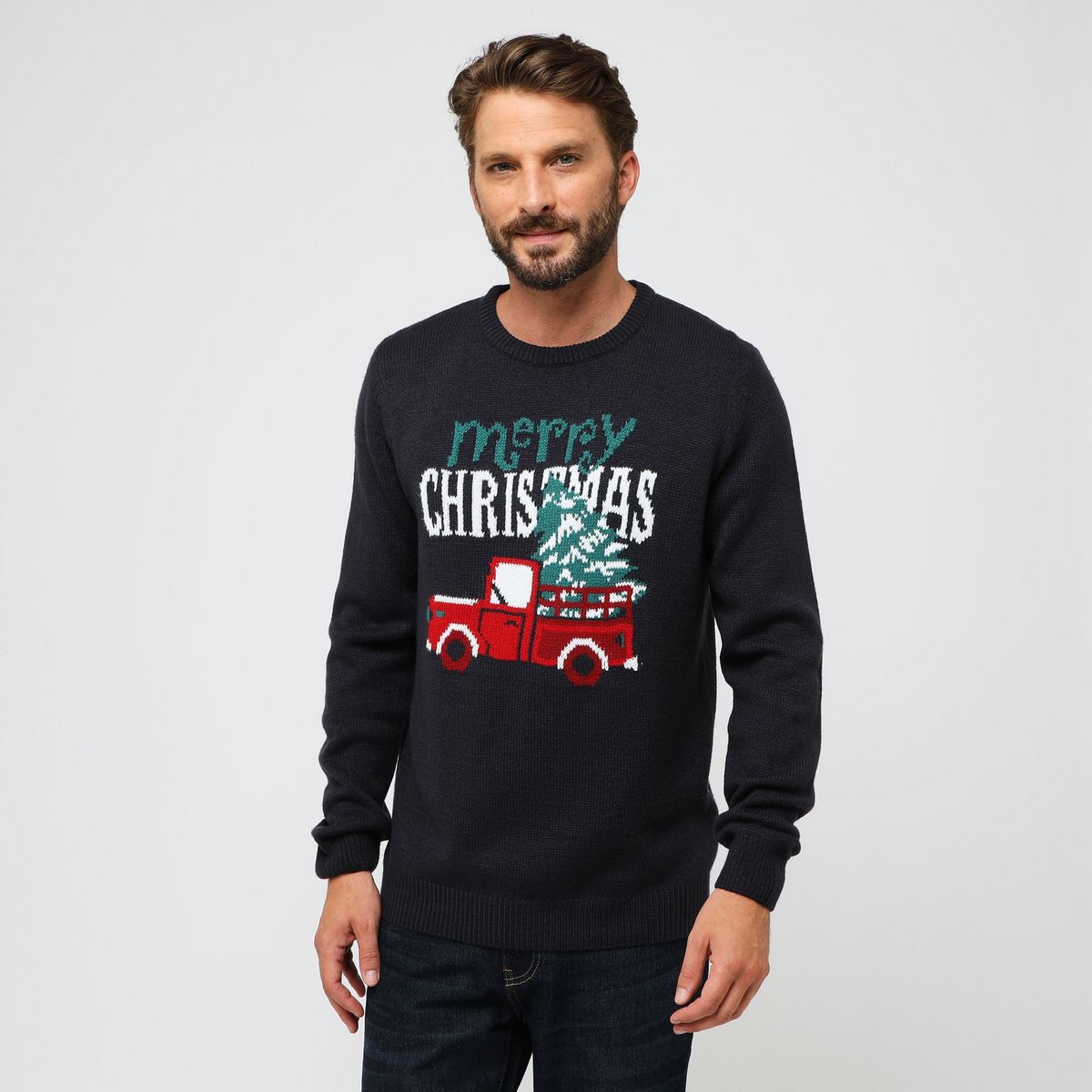 INEXTENSO Pull de Noël marine foncé homme