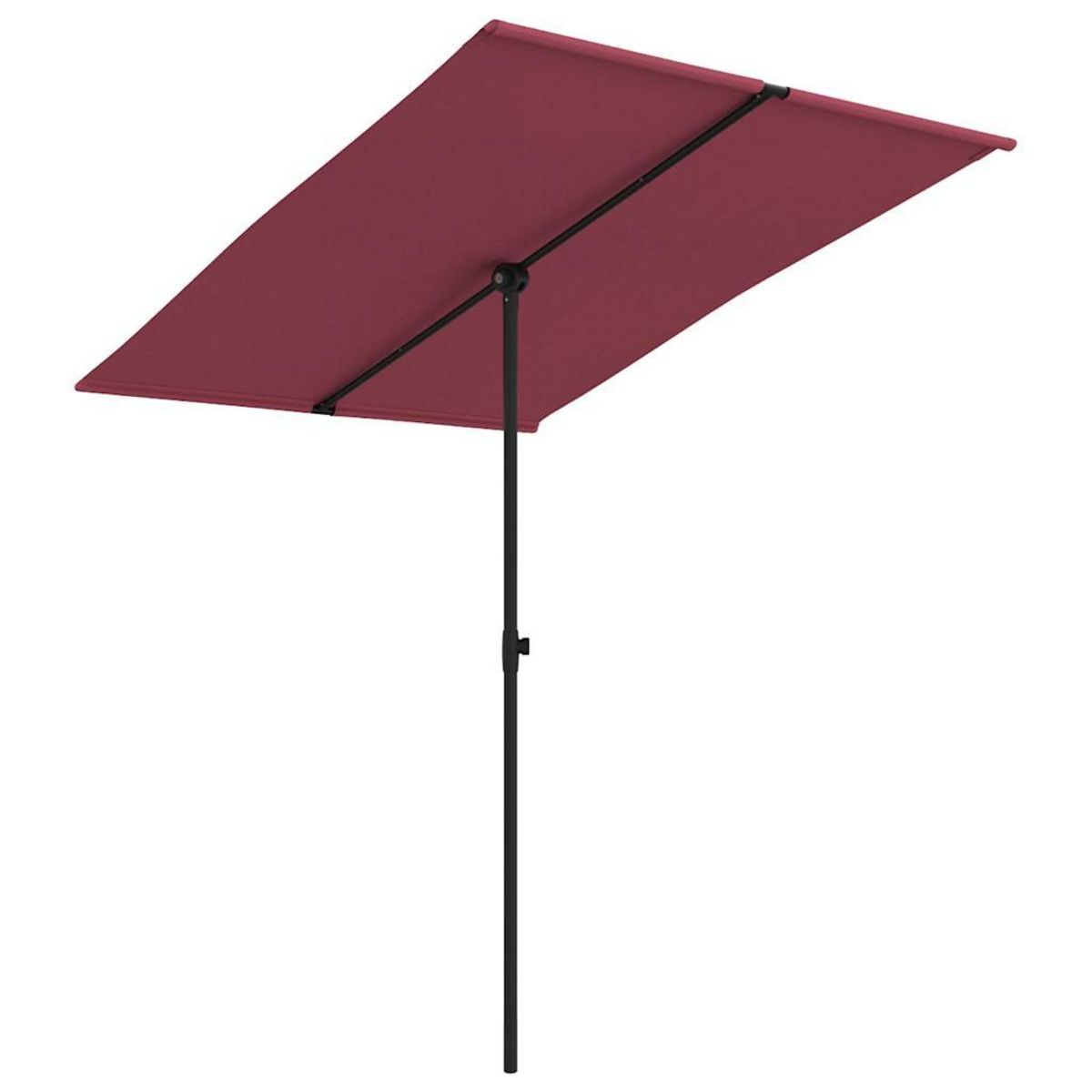 VIDAXL Parasol de jardin et mat en aluminium 2x1,5 m rouge bordeaux