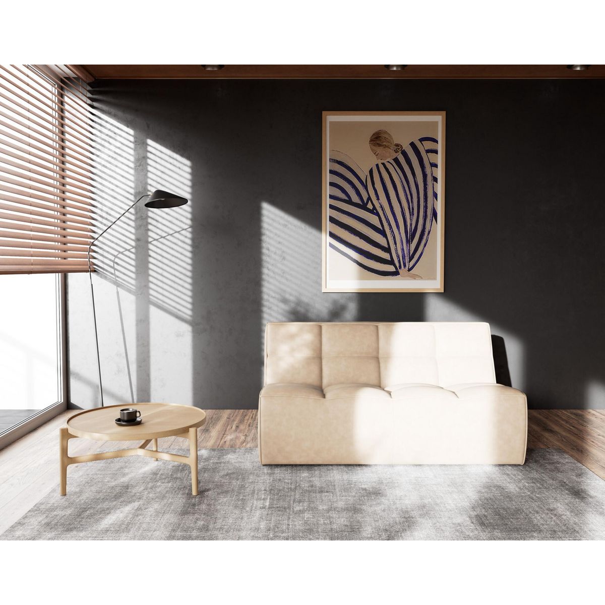 LISA DESIGN Alya - canapé 2 places en simili