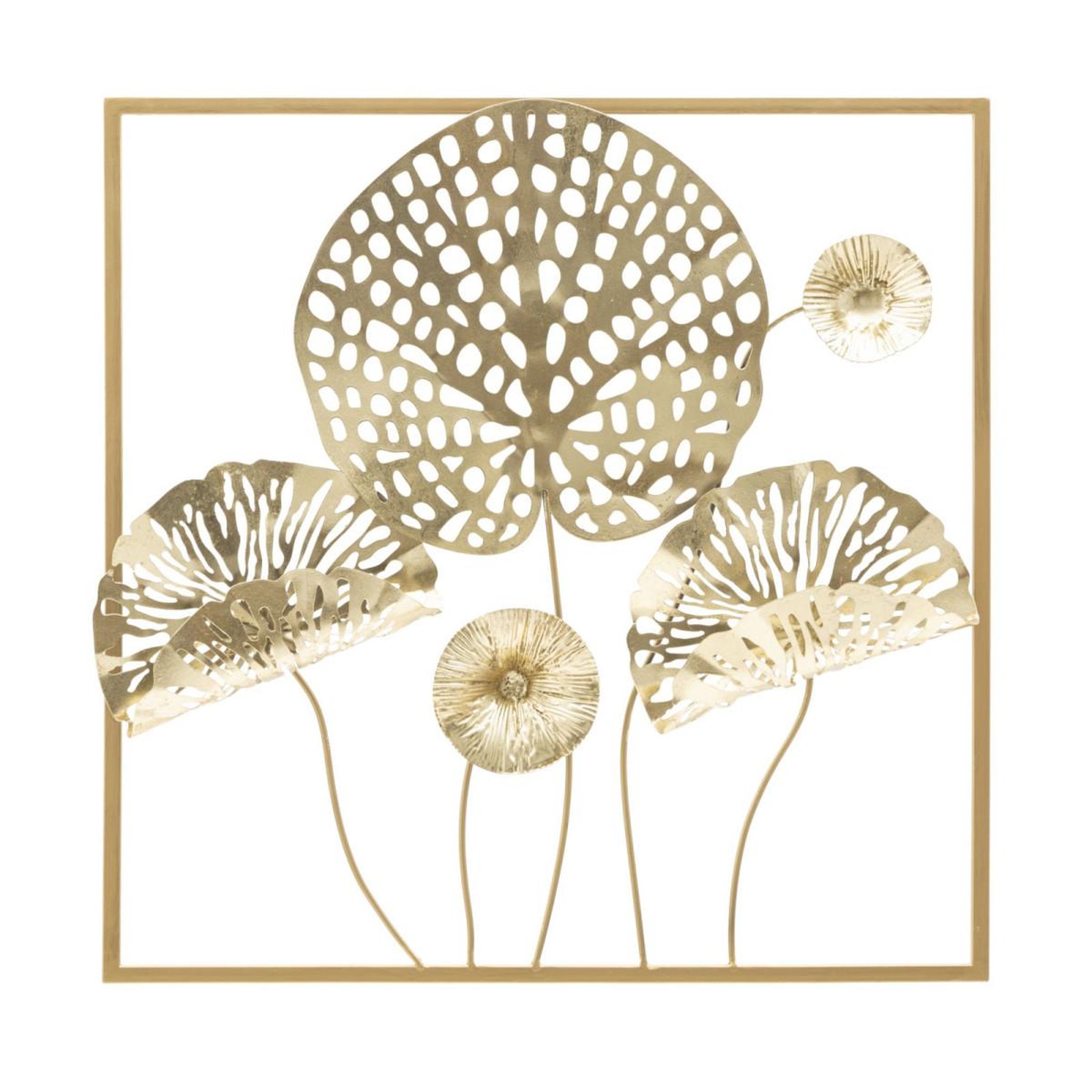 Paris Prix Décoration Murale Encadrée en Métal  Flowers  50cm Or
