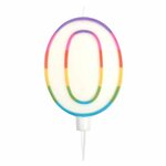 Paris Prix Bougie d'Anniversaire  Chiffre 0  10cm Multicolore