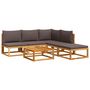 Voir la diapositive 2 : VIDAXL Salon de jardin avec coussins 6 pcs bois d'acacia solide