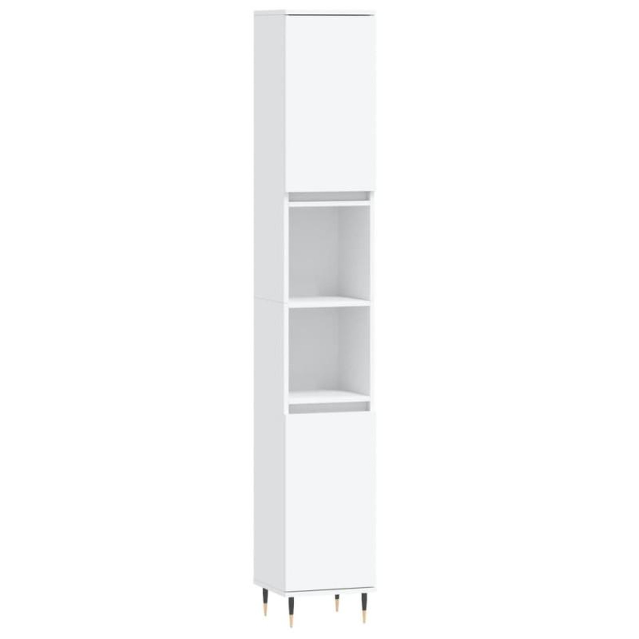 Voir la diapositive 2 : VIDAXL Armoire de salle de bain blanc 30x30x190 cm bois d ingénierie