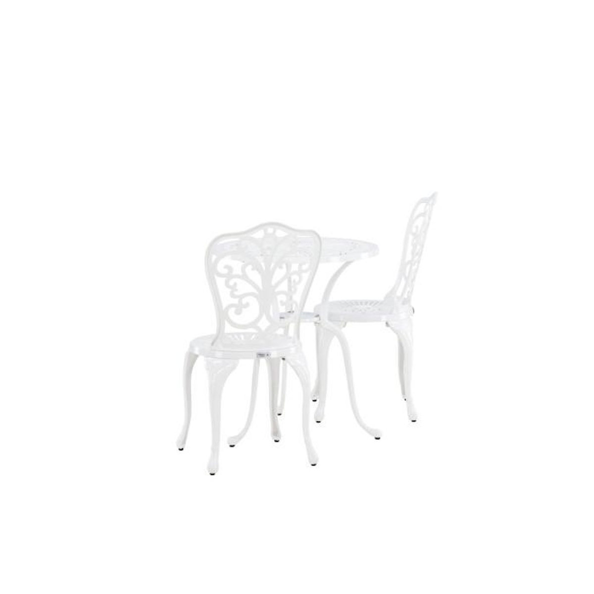 Paris Prix Ensemble Table de Jardin & 2 Chaises  Nandin  88cm Blanc