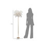 Voir la diapositive 5 : Paris Prix Lampadaire Imitation Plume  Palm  160cm Or & Blanc