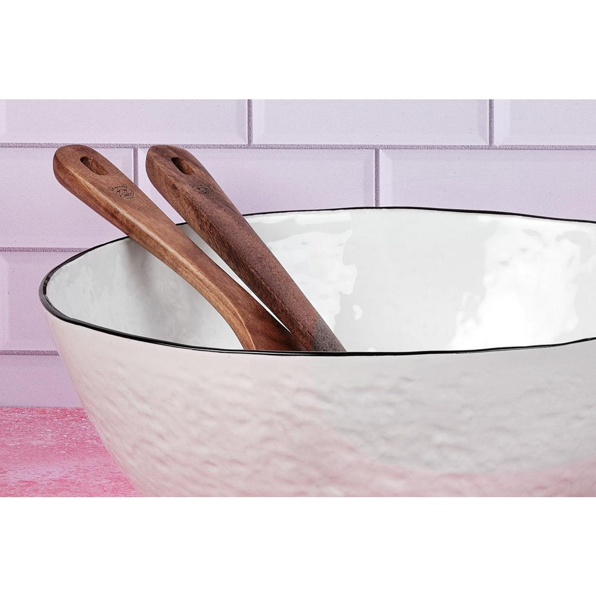 BJORN Saladier PURE Ø24cm et Ø30cm - 2 pièces - Blanc Neige