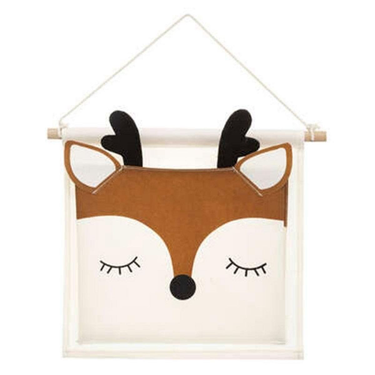  Panier Mural Cerf Enfant  Forêt  42cm Multicolore