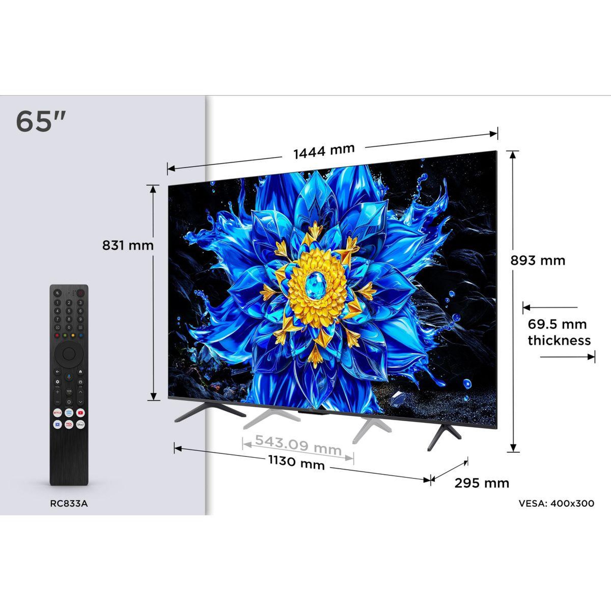 Voir la diapositive 4 : TCL Tv mini led 65p89l (2026) 65  (165 cm)