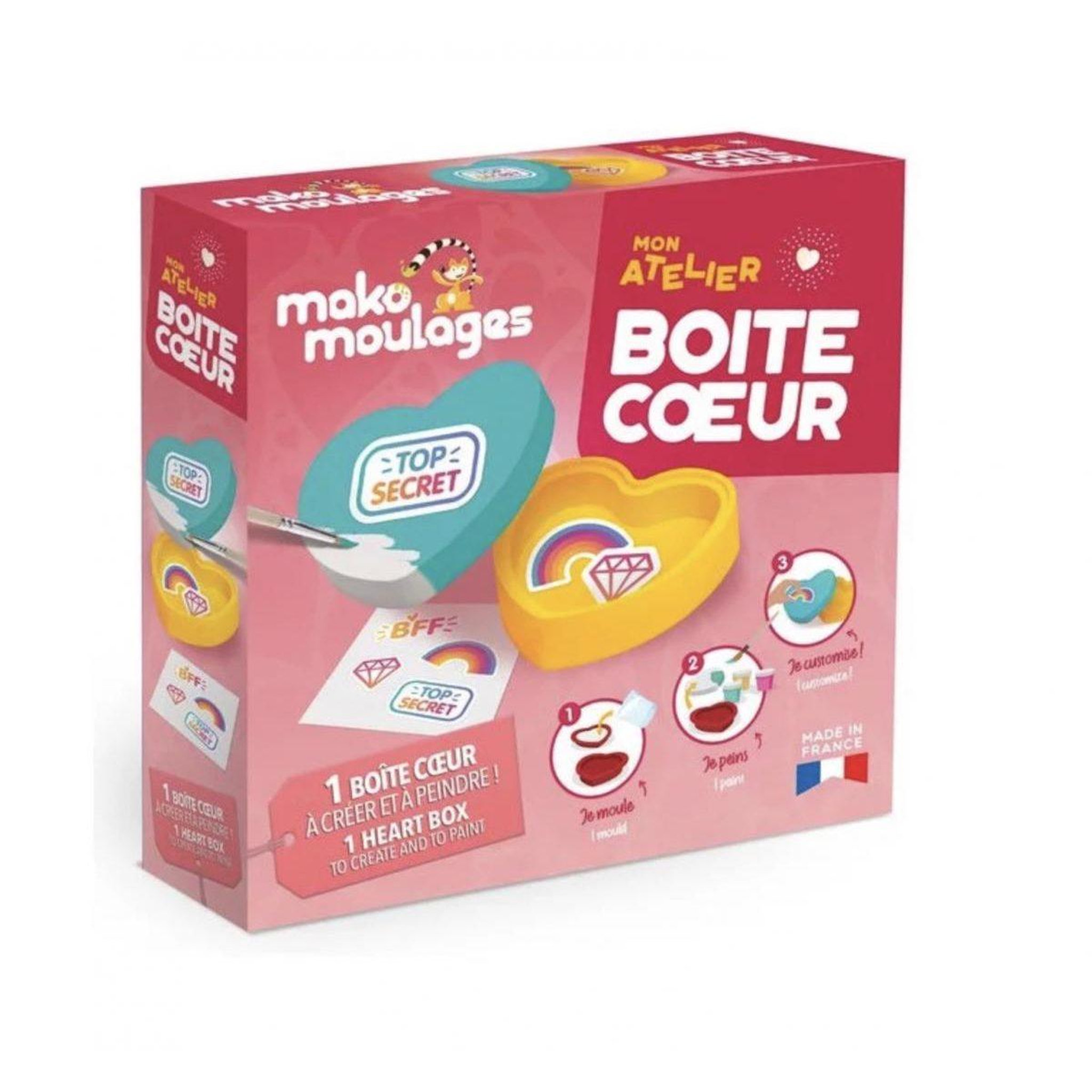 Voir la diapositive 1 : Mako Creations Mon atelier boite coeur - mako moulages