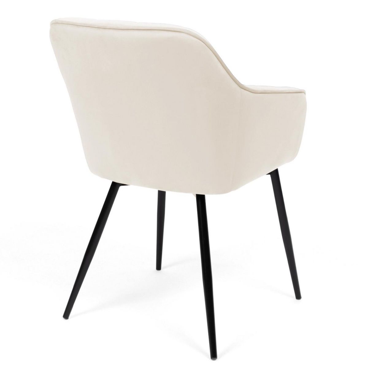 ID MARKET Lot de 2 chaises de salle à manger, fauteuils de table MADY en velours beige