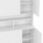 Voir la diapositive 6 : ID MARKET Buffet de cuisine 120 CM CINA 6 portes + tiroir blanc et blanc brillant