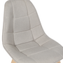 Voir la diapositive 5 : ID MARKET Lot de 4 chaises scandinaves GABY beige en tissu pour salle à manger