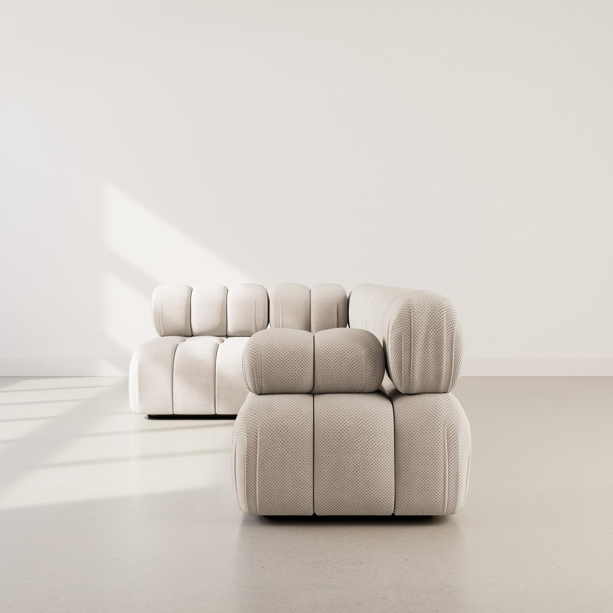 Voir la diapositive 6 : LISA DESIGN Ruby - canapé modulable d'angle gauche 5 places en velours texturé