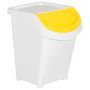 Voir la diapositive 2 : VIDAXL Poubelles empilables avec couvercles 3 pcs blanc PP 120 L