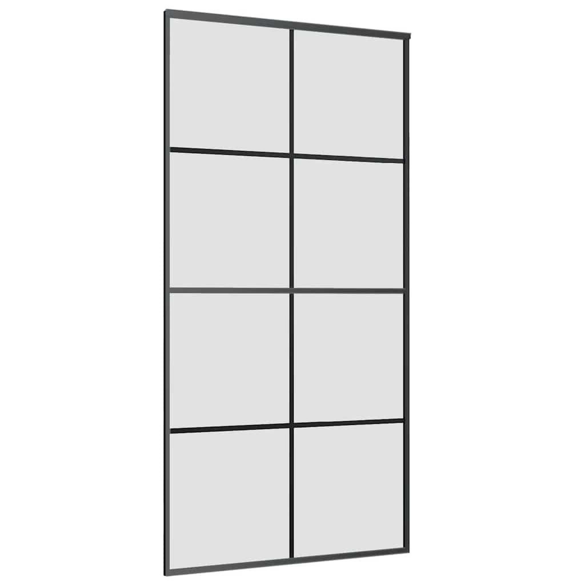 Voir la diapositive 4 : VIDAXL Porte coulissante et kit de quincaillerie 102,5x205cm Verre ESG