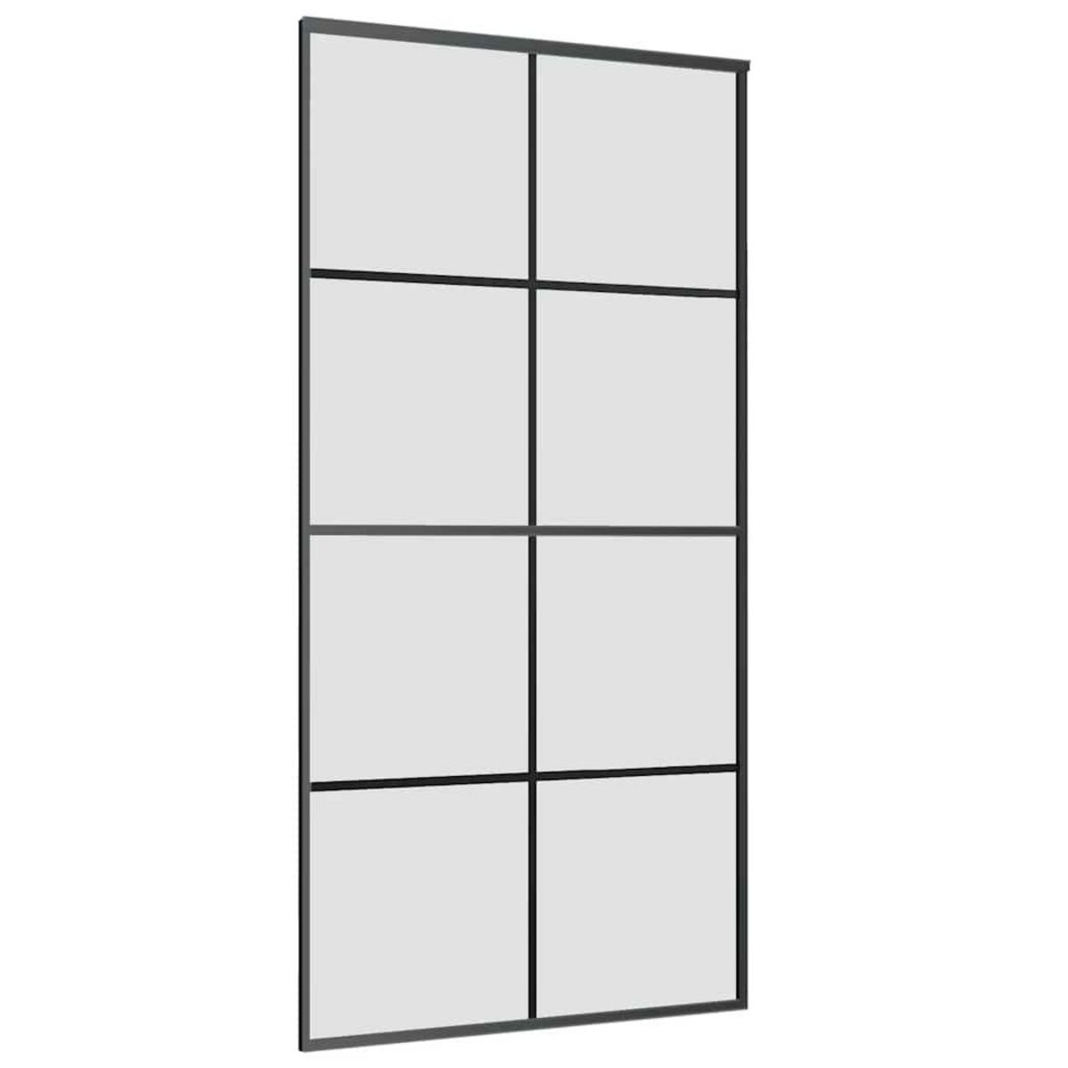 VIDAXL Porte coulissante et kit de quincaillerie 102,5x205cm Verre ESG