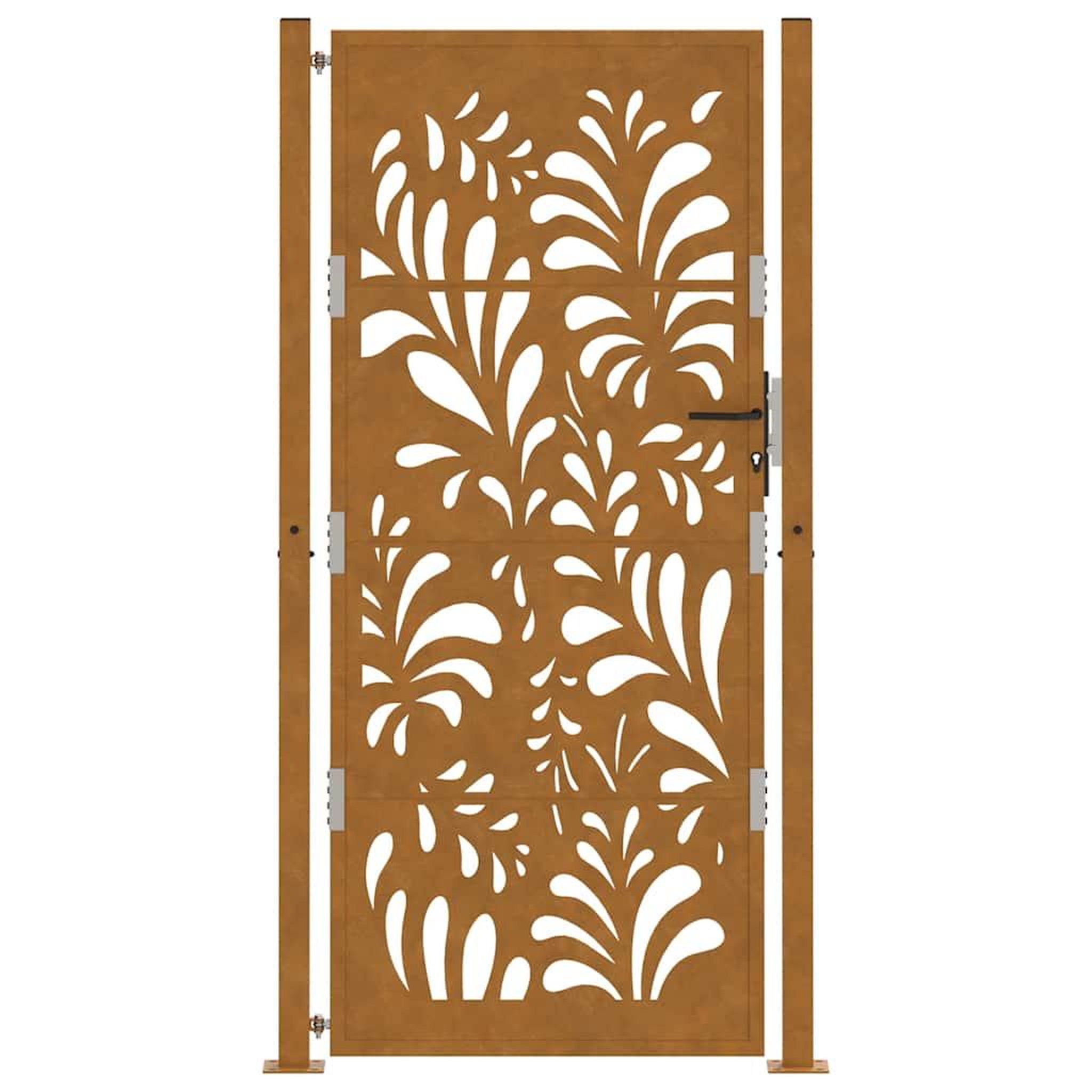 Voir la diapositive 4 : VIDAXL Porte de jardin acier resistant aux intemperies design vagues