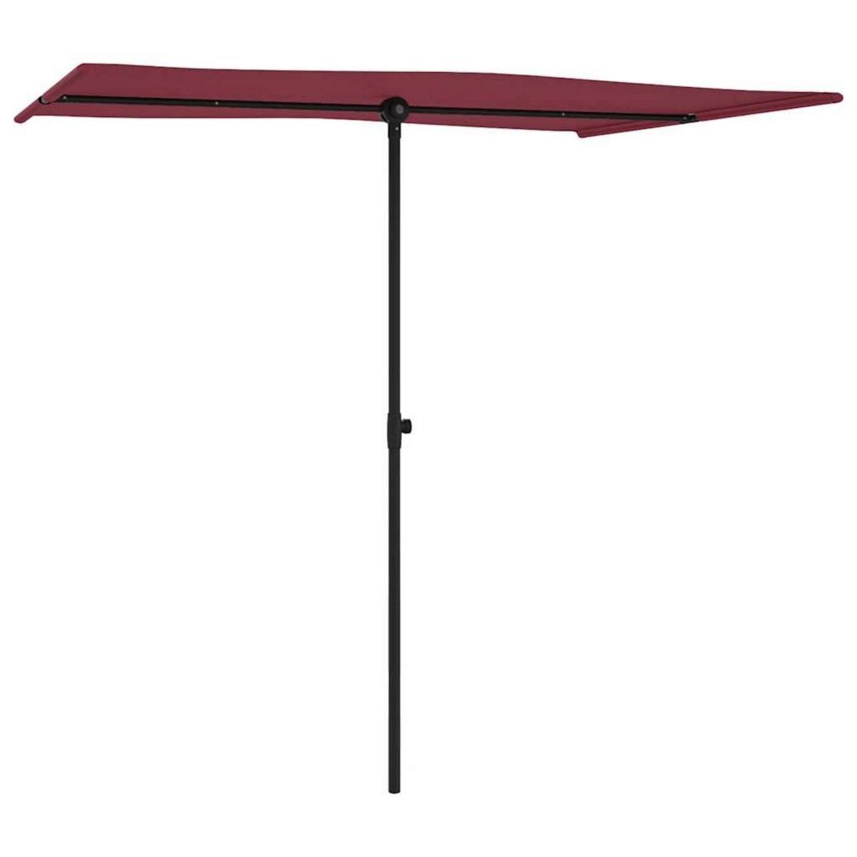 VIDAXL Parasol de jardin et mat en aluminium 2x1,5 m rouge bordeaux