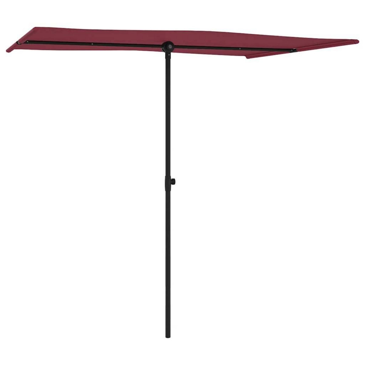 VIDAXL Parasol de jardin et mat en aluminium 2x1,5 m rouge bordeaux