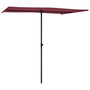 Voir la diapositive 3 : VIDAXL Parasol de jardin et mat en aluminium 2x1,5 m rouge bordeaux