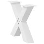 Voir la diapositive 4 : VIDAXL Pieds de table basse forme de X 2 pcs blanc 50x(42-43) cm acier