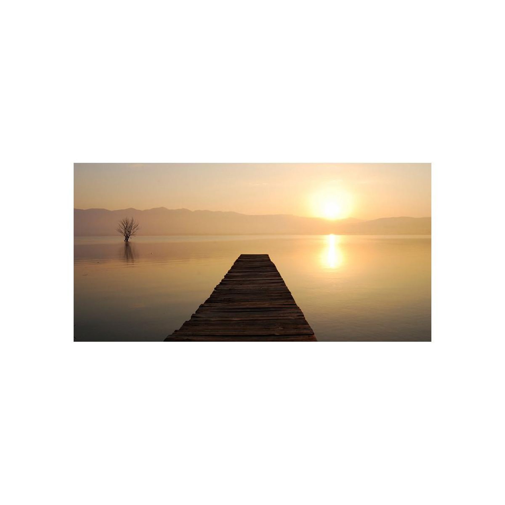 Voir la diapositive 2 : Paris Prix Papier peint xxl  ponton, lac, coucher de soleil...  270x550cm