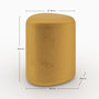 Voir la diapositive 4 : Rendez vous déco Pouf triangulaire en velours jaune-Emmy