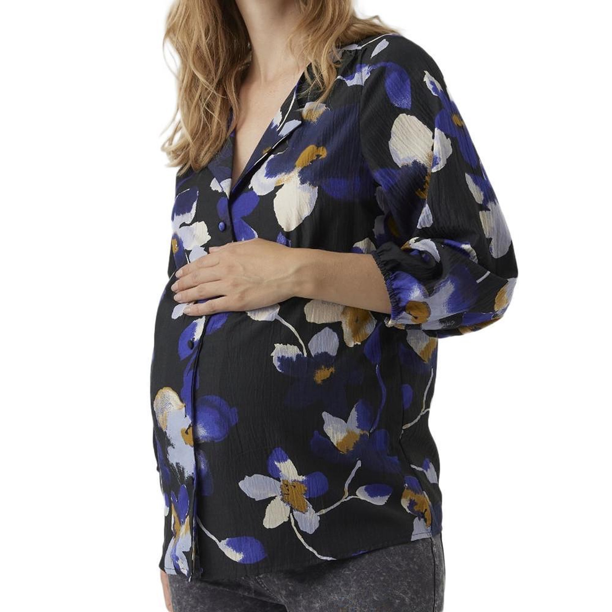 VERO MODA MATERNITY Chemise e à Motifs Femme Vero Moda Maternity Shirt Vip. Coloris disponibles : Noir