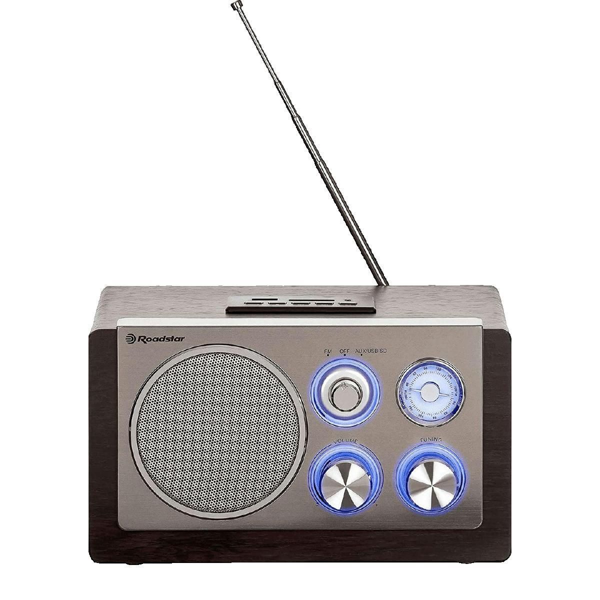 Roadstar Radio portable Roadstar HRA-1345NUSWD bois design rétro