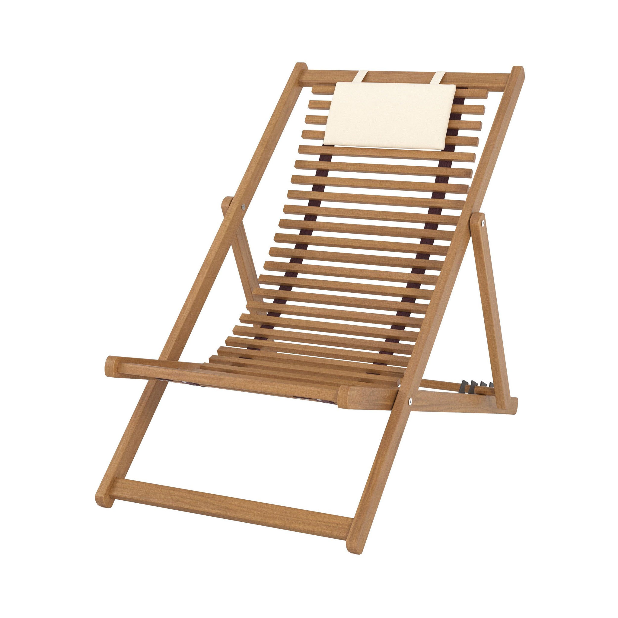Voir la diapositive 1 : MAISON PAVANE Chilienne de jardin en bois d'acacia et tissu écru-nacpan