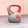 Voir la diapositive 3 : HOMCOM Kettlebell 14 Kg - haltère boule - poignée ergonomique - PU gris rouge