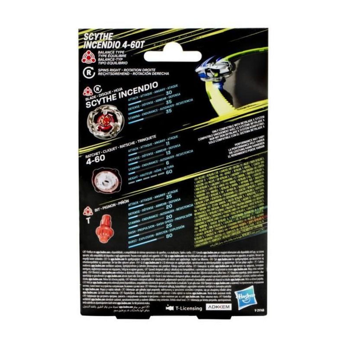 HASBRO Toupie Beyblade Hasbro Scythe Incendio rouge