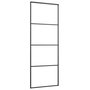 Voir la diapositive 3 : VIDAXL Porte coulissante Verre ESG depoli et aluminium 76x205 cm Noir
